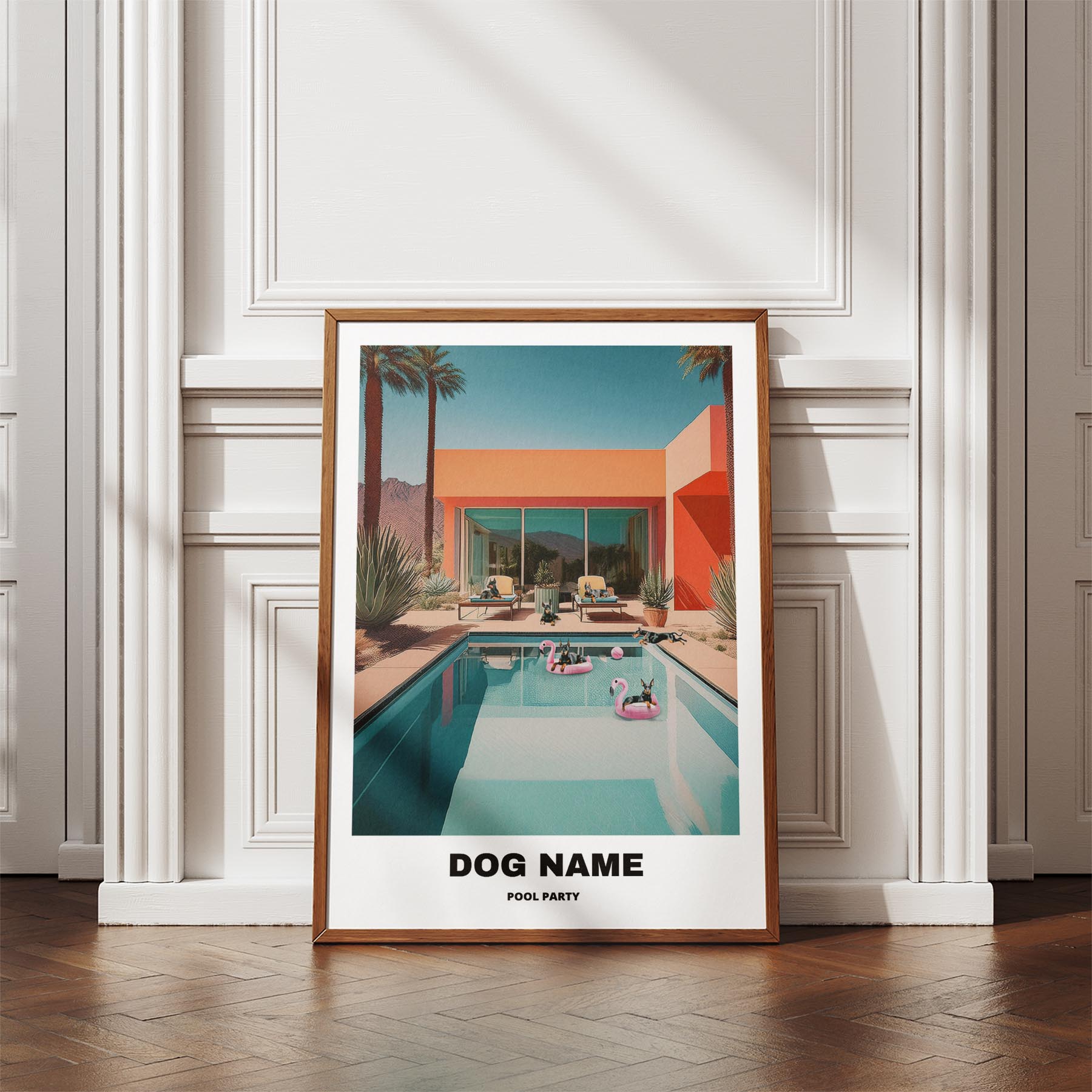 Dogue de Bordeaux Custom Pool Party WITH TEXT image 4