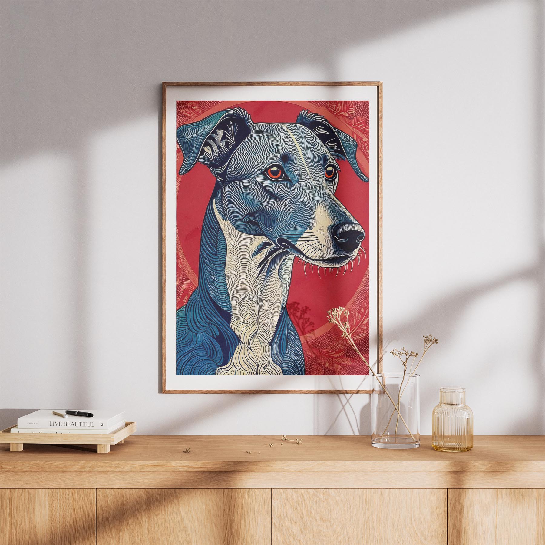 Greyhound Hokusai Japanese Inspired Dog Series 1 image 8