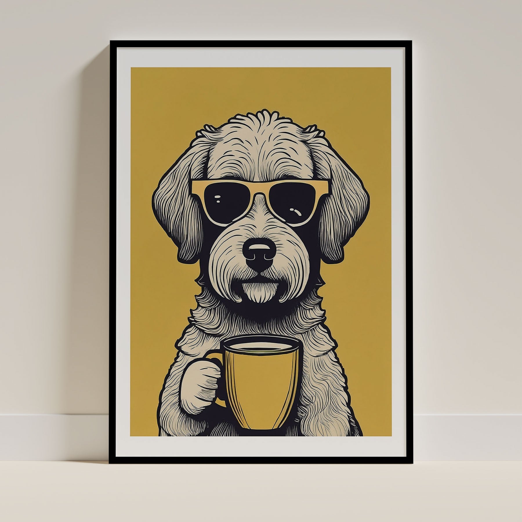 Groodle Chillin Coffee Dog image 0