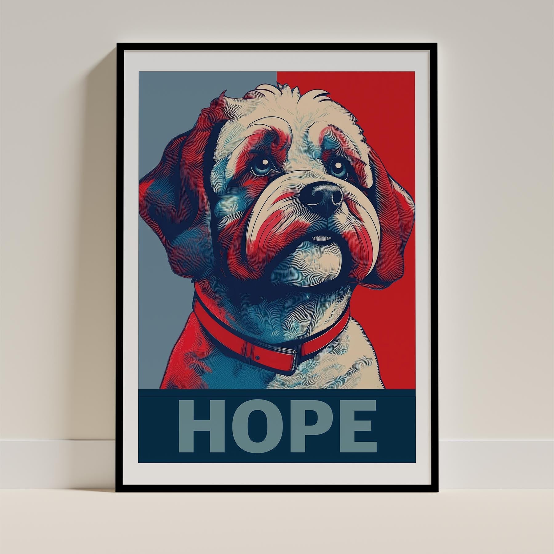 Bichon Frise HOPE Series Inspired by the Obama Poster image 11