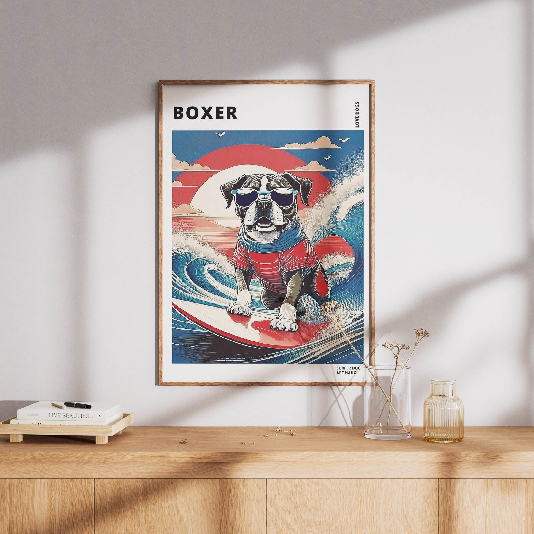 Boxer Hokosai Surfer Dogs 1 image 8