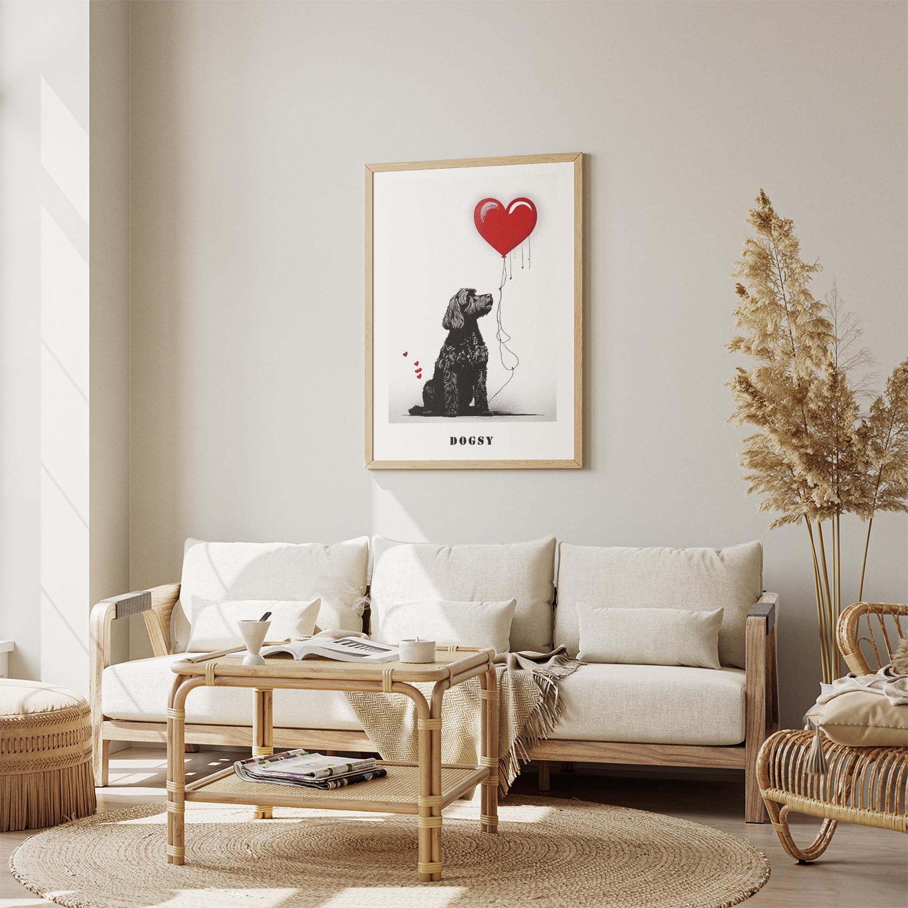 Cavoodle DOGSY Series inspired by the Art of Banksy with text Dogsy image 2