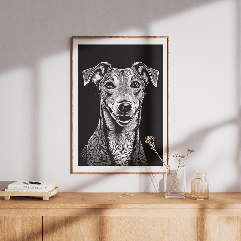 Greyhound Line Dog Series in Black and White image 8