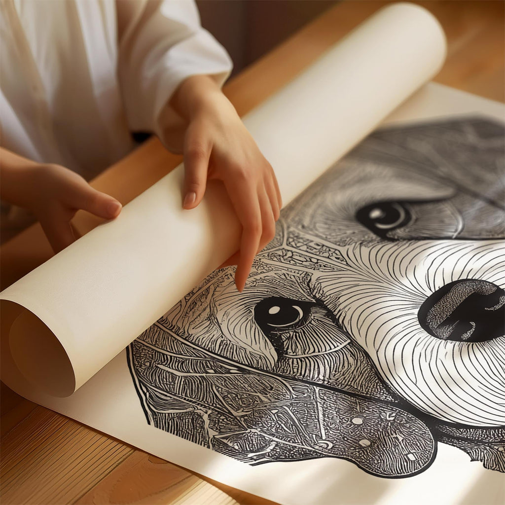 Bichon Frise Mandala Black and White Dog Series image 1