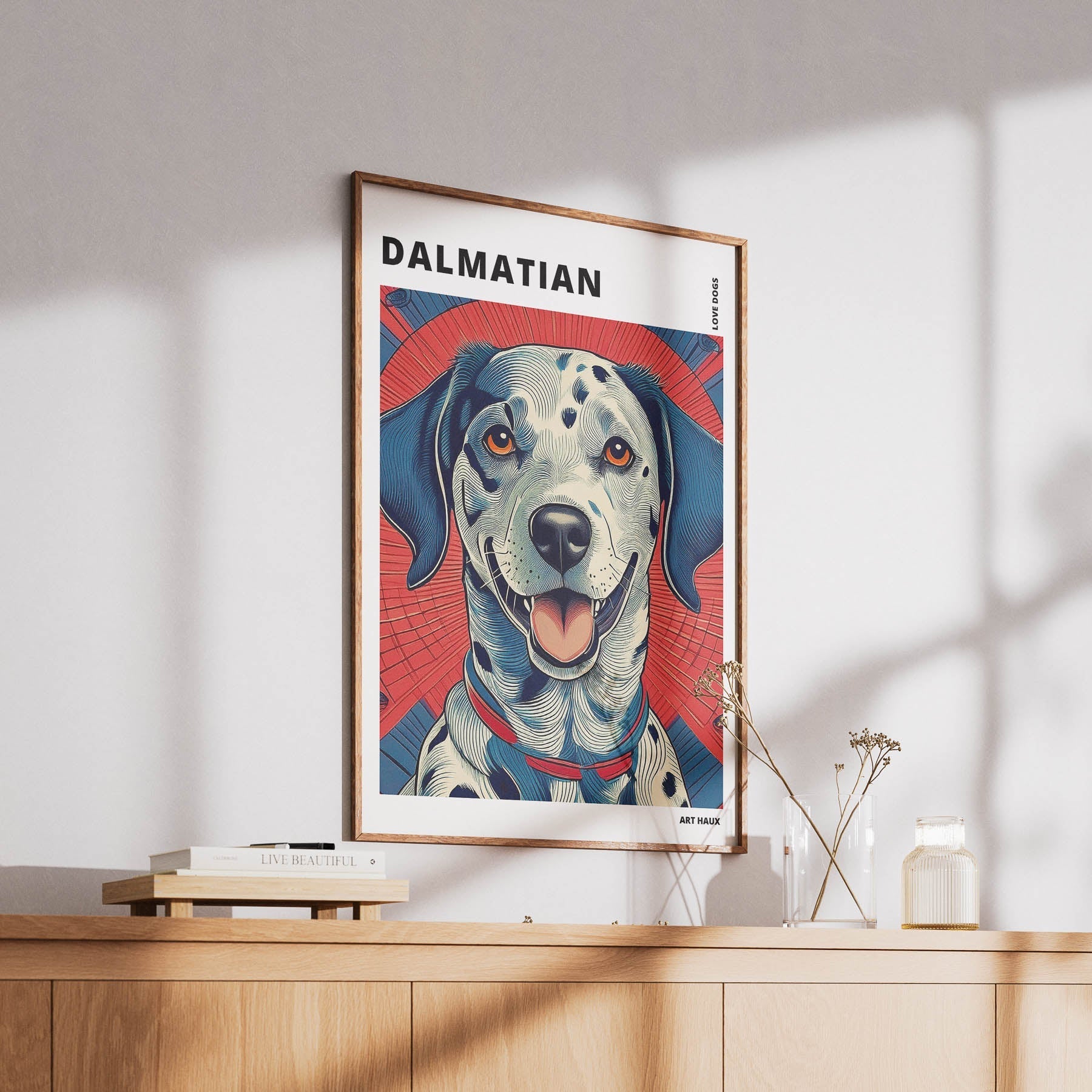 Dalmatian Hokusai Japanese Inspired Dog Series with Text image 5
