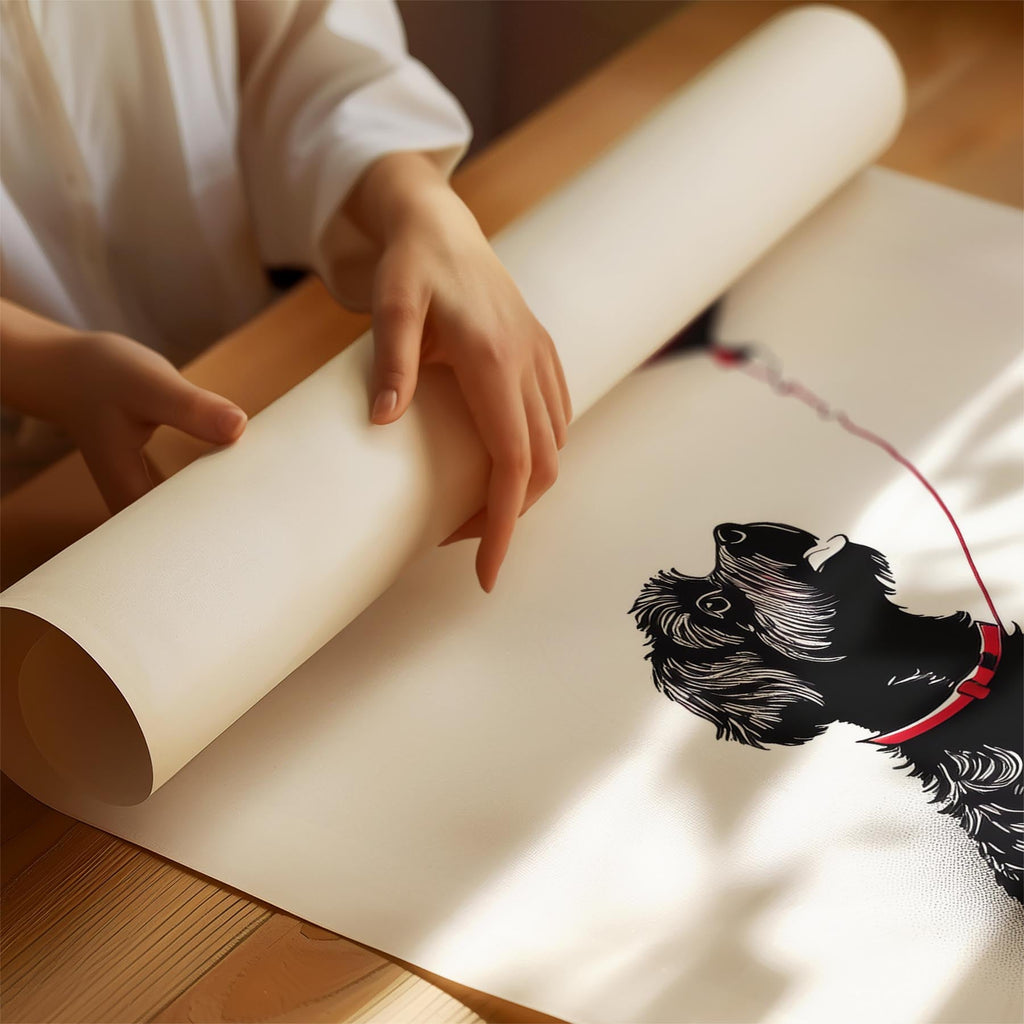 Bichon Frise DOGSY Series inspired by the Art of Banksy with text Dogsy image 1