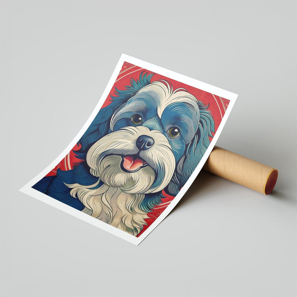 Poodle Hokusai Japanese Inspired Dog Series image 6