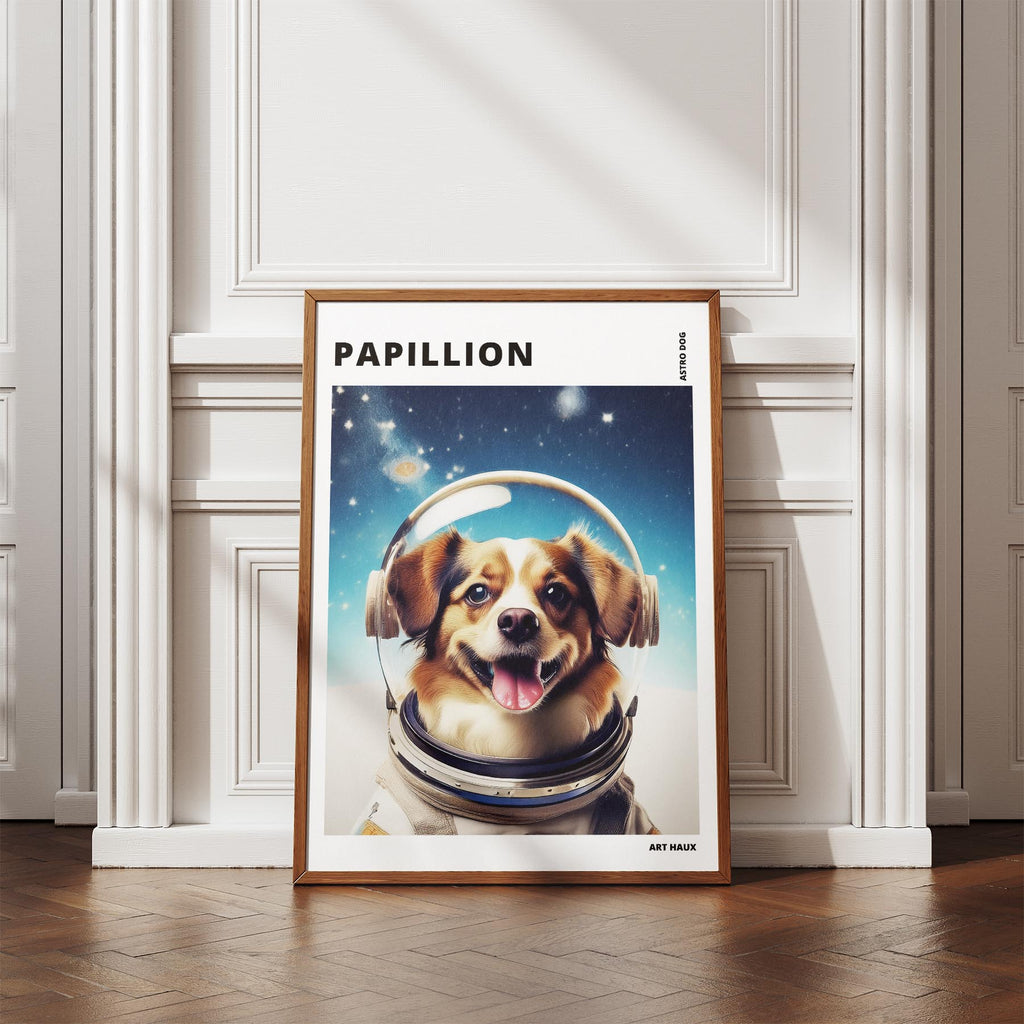 Papillon Astronaut Dog Series with Text Astro Dog image 4