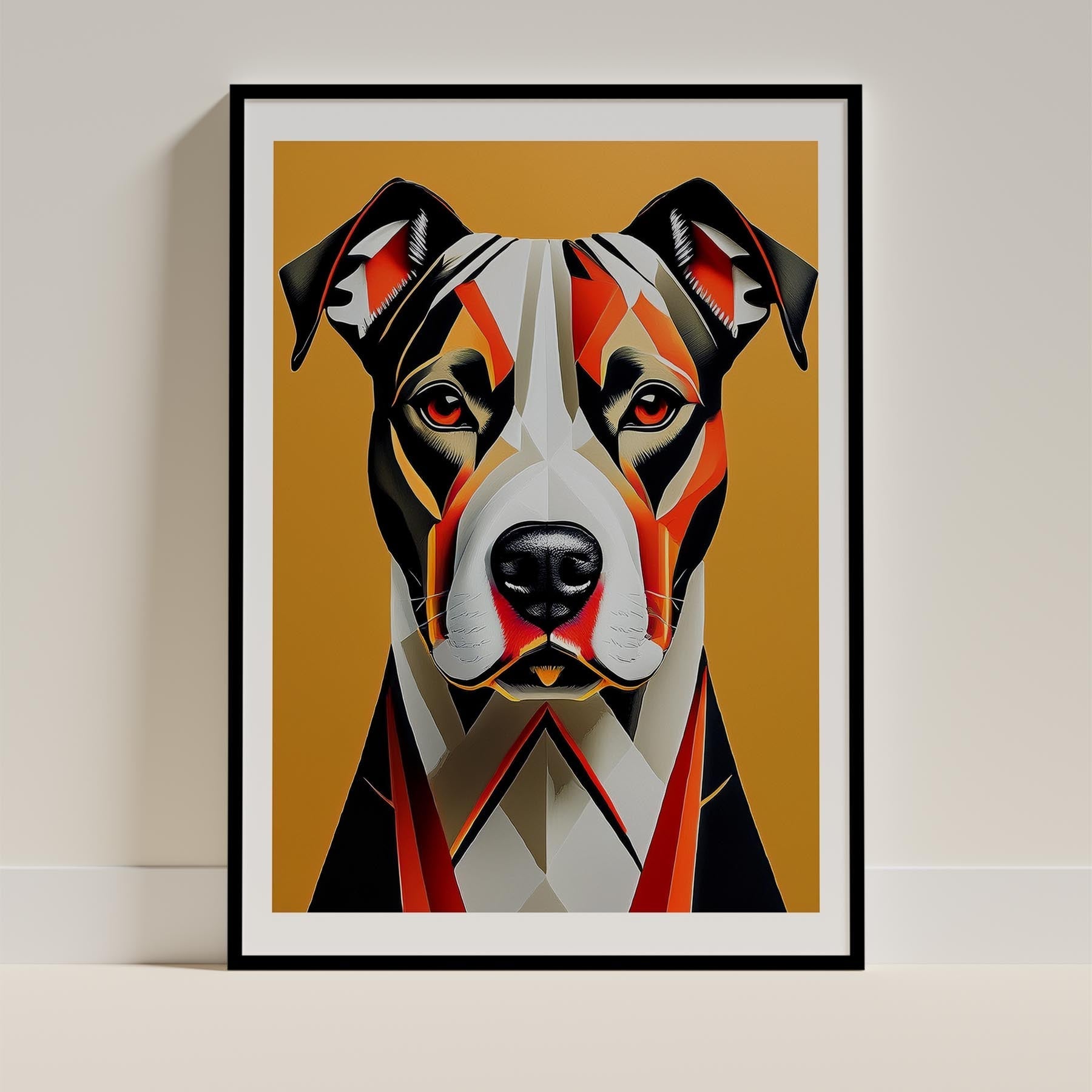 American Staffordshire Terrier Geometric Orange Series image 0