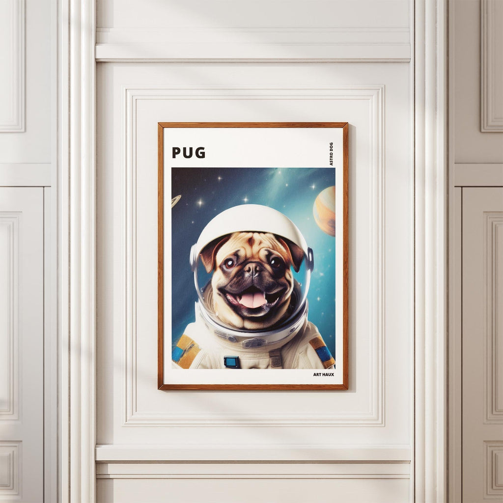 Pug Astronaut Dog Series with Text Astro Dog image 3