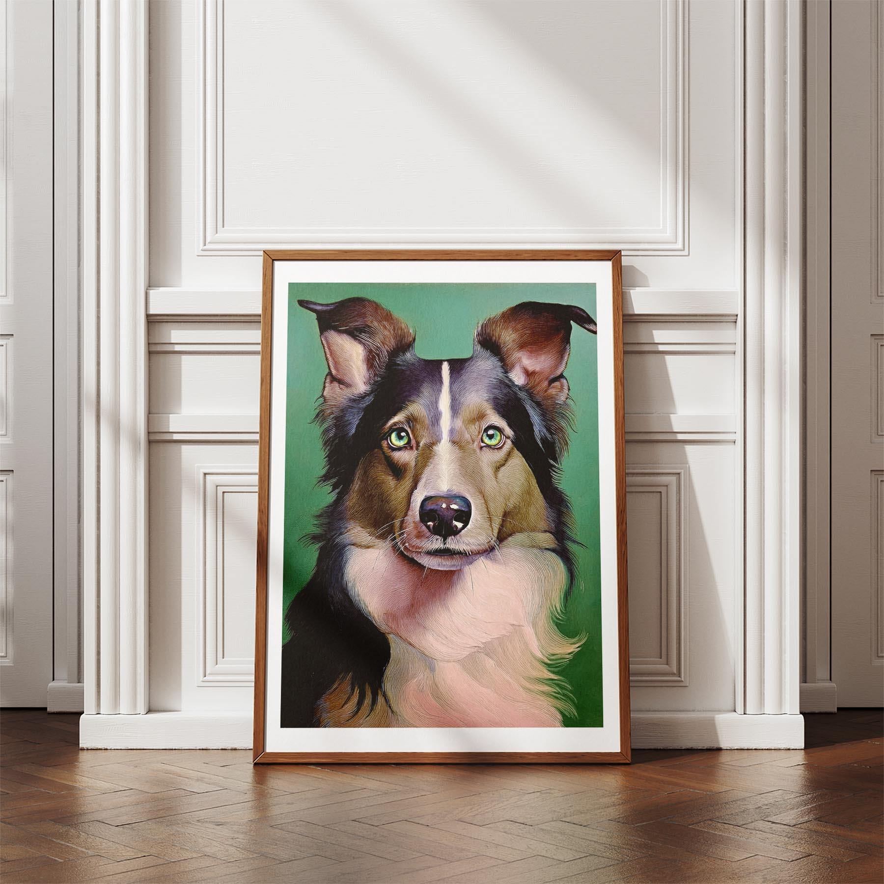 Border Collie Green Painted Series image 4