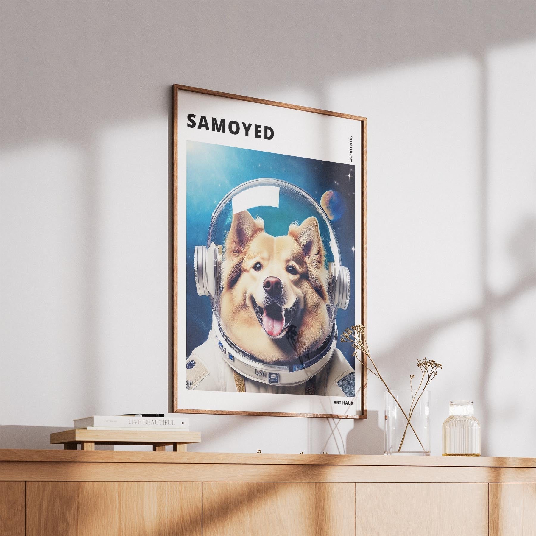 Samoyed Astronaut Dog Series with Text Astro Dog image 5