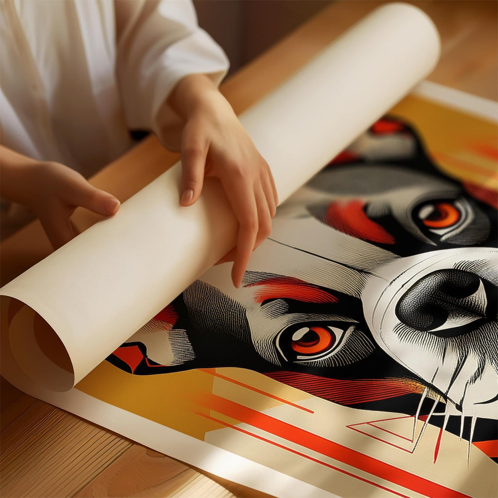 French Bulldog Geometric Orange Series image 1