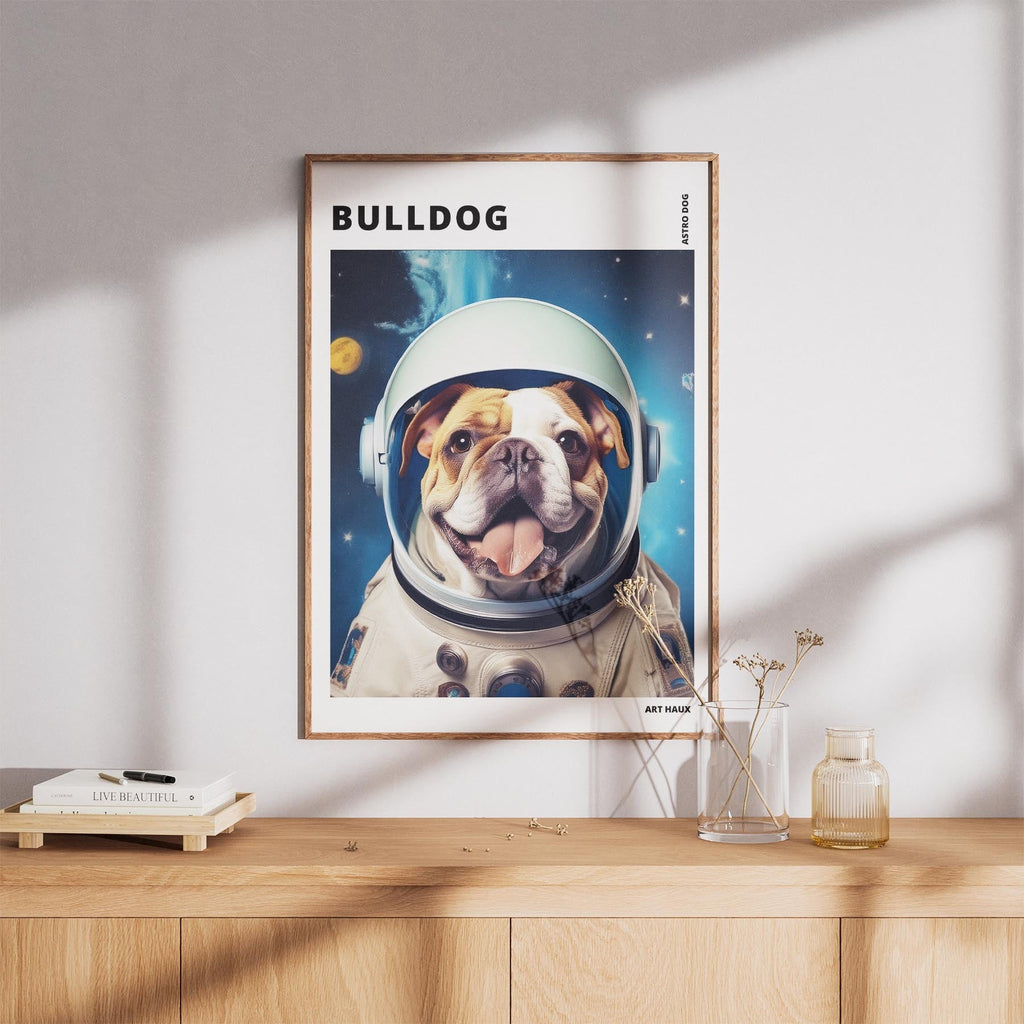 Bulldog Astronaut Dog Series with Text Astro Dog image 8