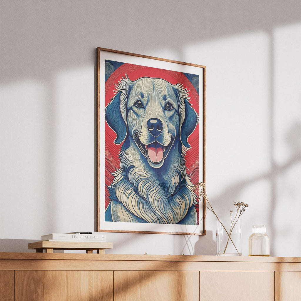 Golden Retriever Hokusai Japanese Inspired Dog Series image 5