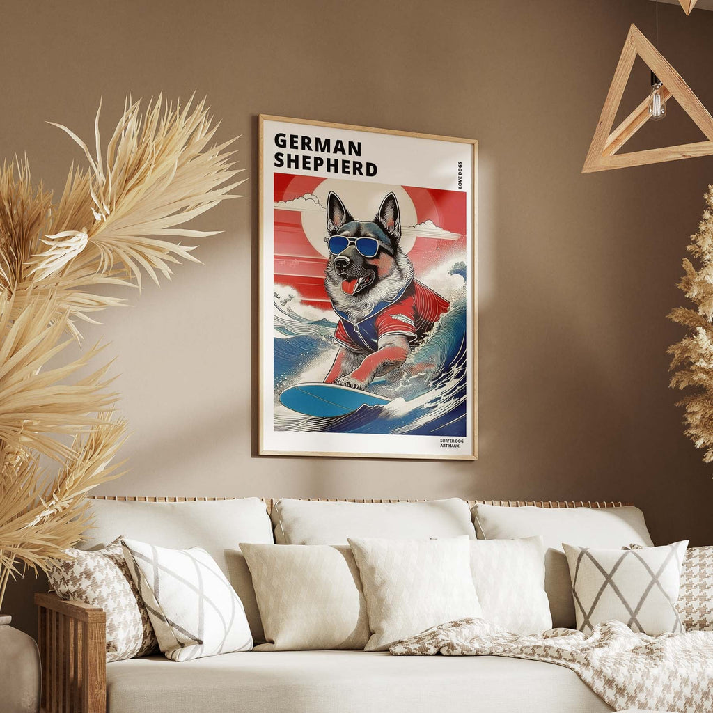 German Shepherd Hokosai Surfer Dogs 1 image 5