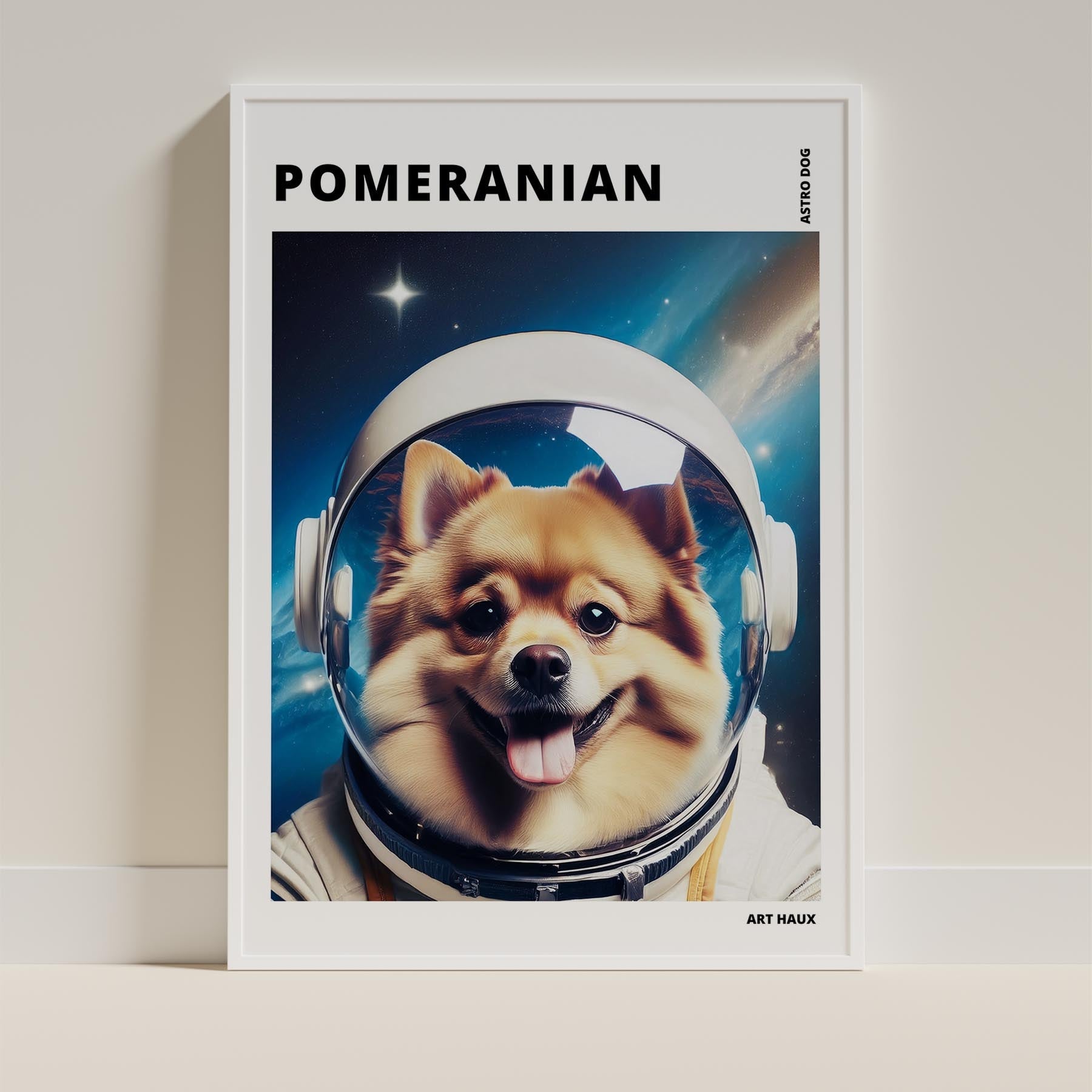 Pomeranian Astronaut Dog Series with Text Astro Dog image 9