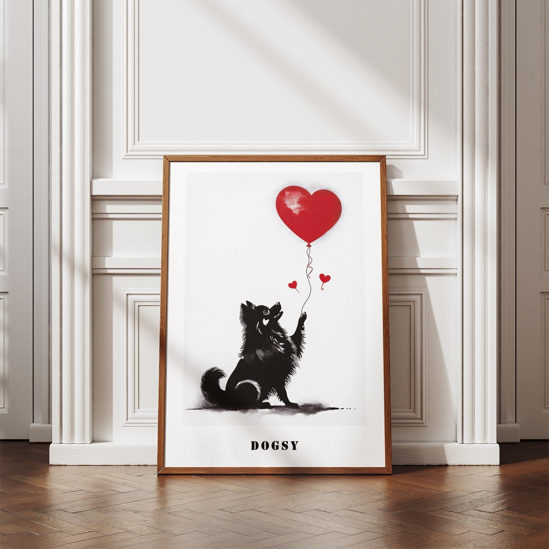 Pomeranian DOGSY Series inspired by the Art of Banksy with text Dogsy image 4
