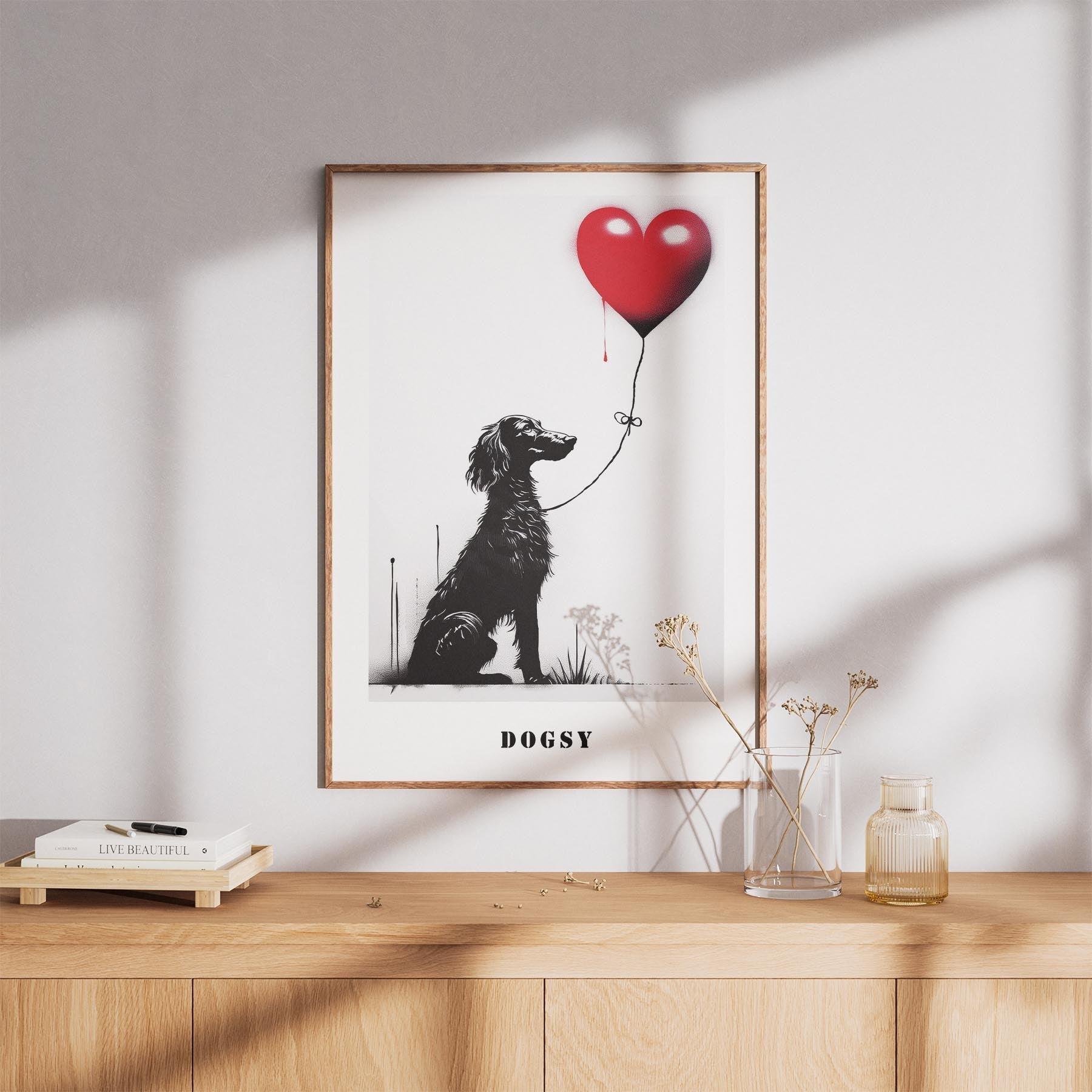Borzoi DOGSY Series inspired by the Art of Banksy with text Dogsy image 8
