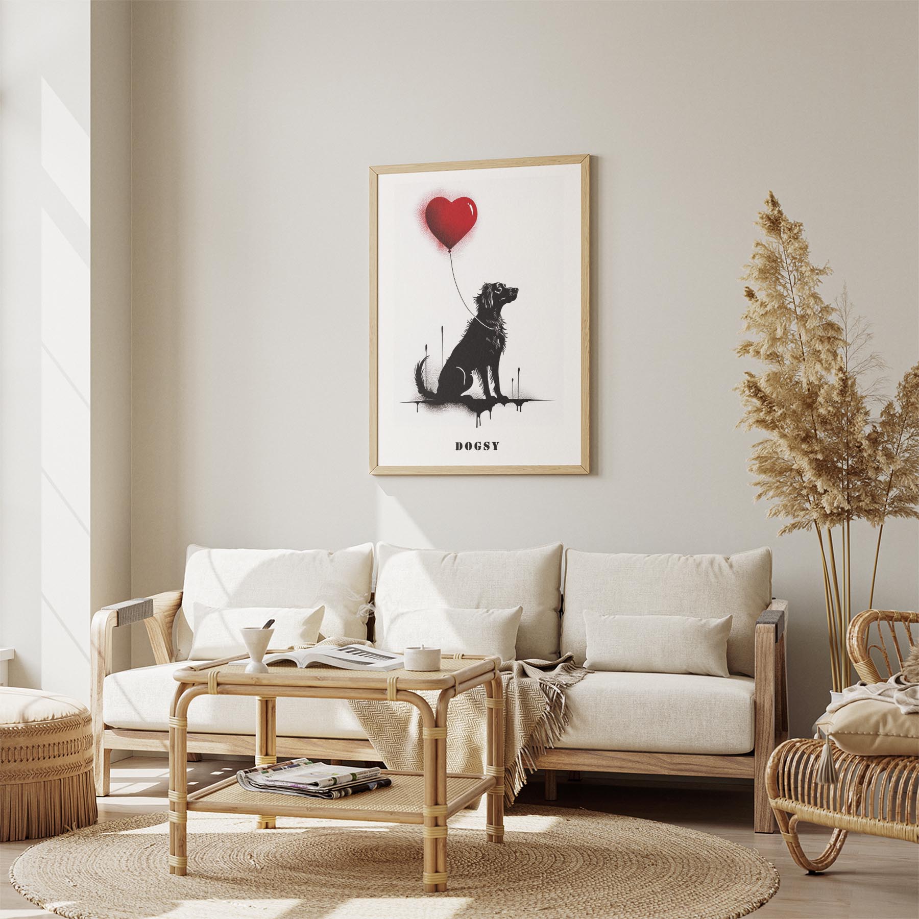 Afghan DOGSY Series inspired by the Art of Banksy with text Dogsy image 2