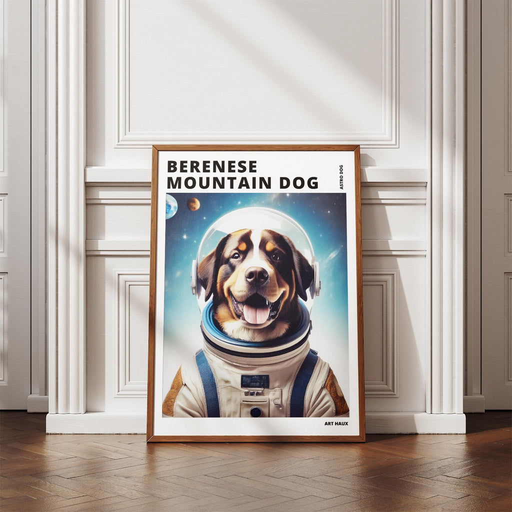 Bernese Mountain Dog Astronaut Dog Series with Text Astro Dog image 4