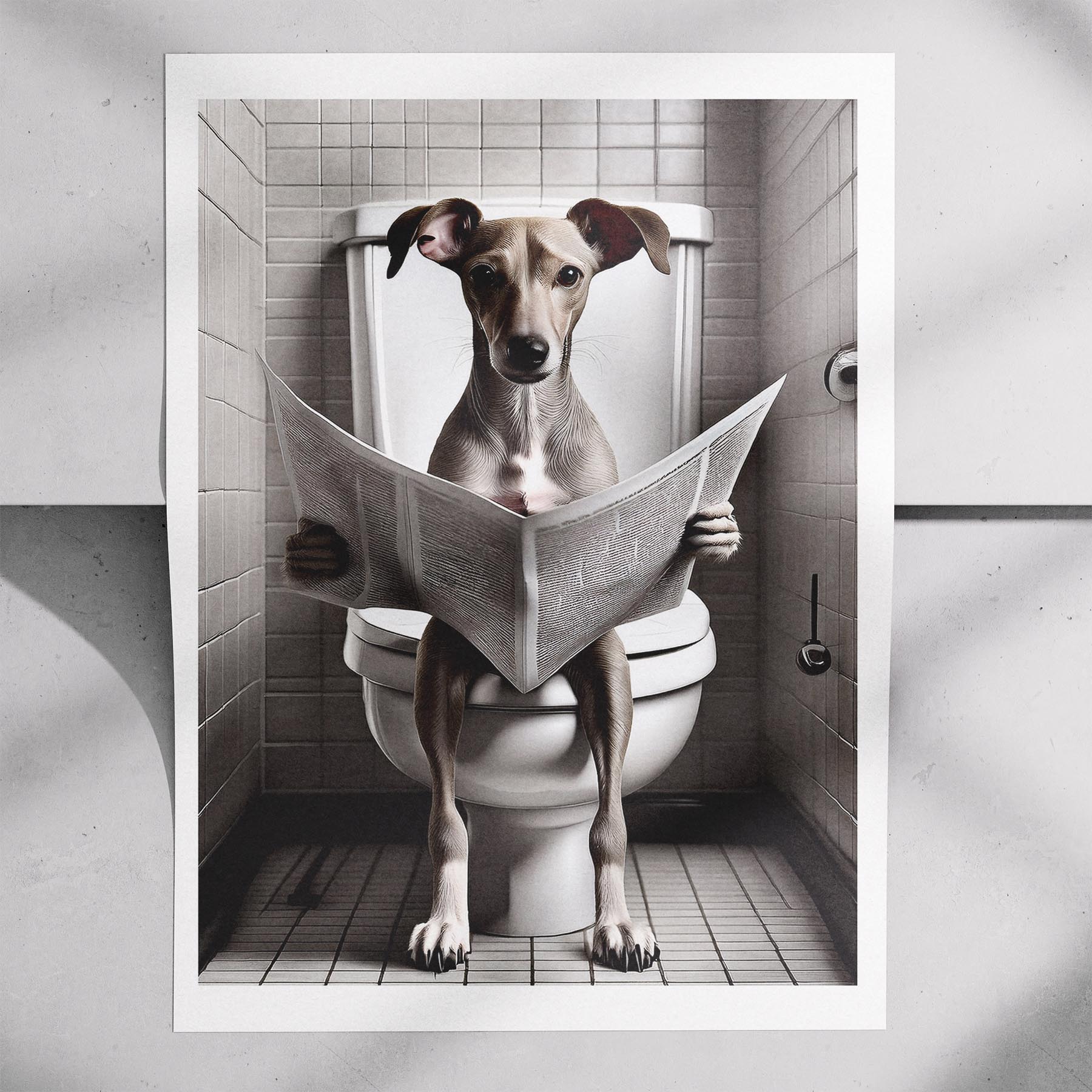 Whippet Toilet Humour Dog Series image 7