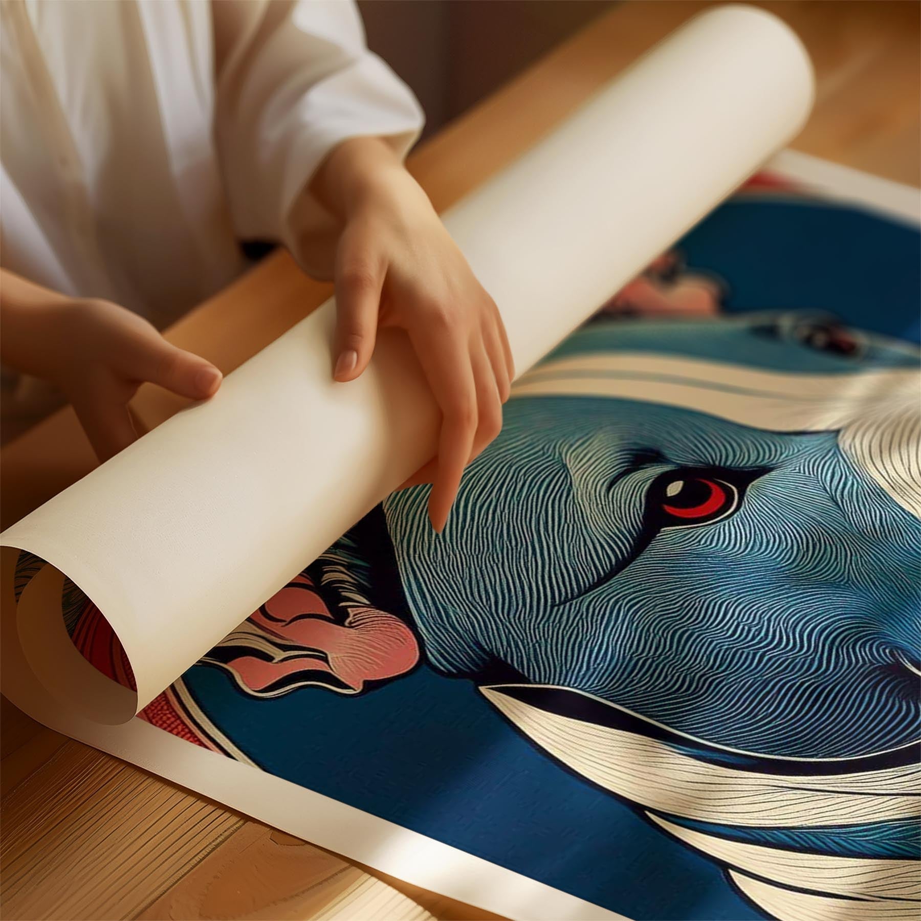 Bull Terrier Hokusai Japanese Inspired Dog Series 3 image 1