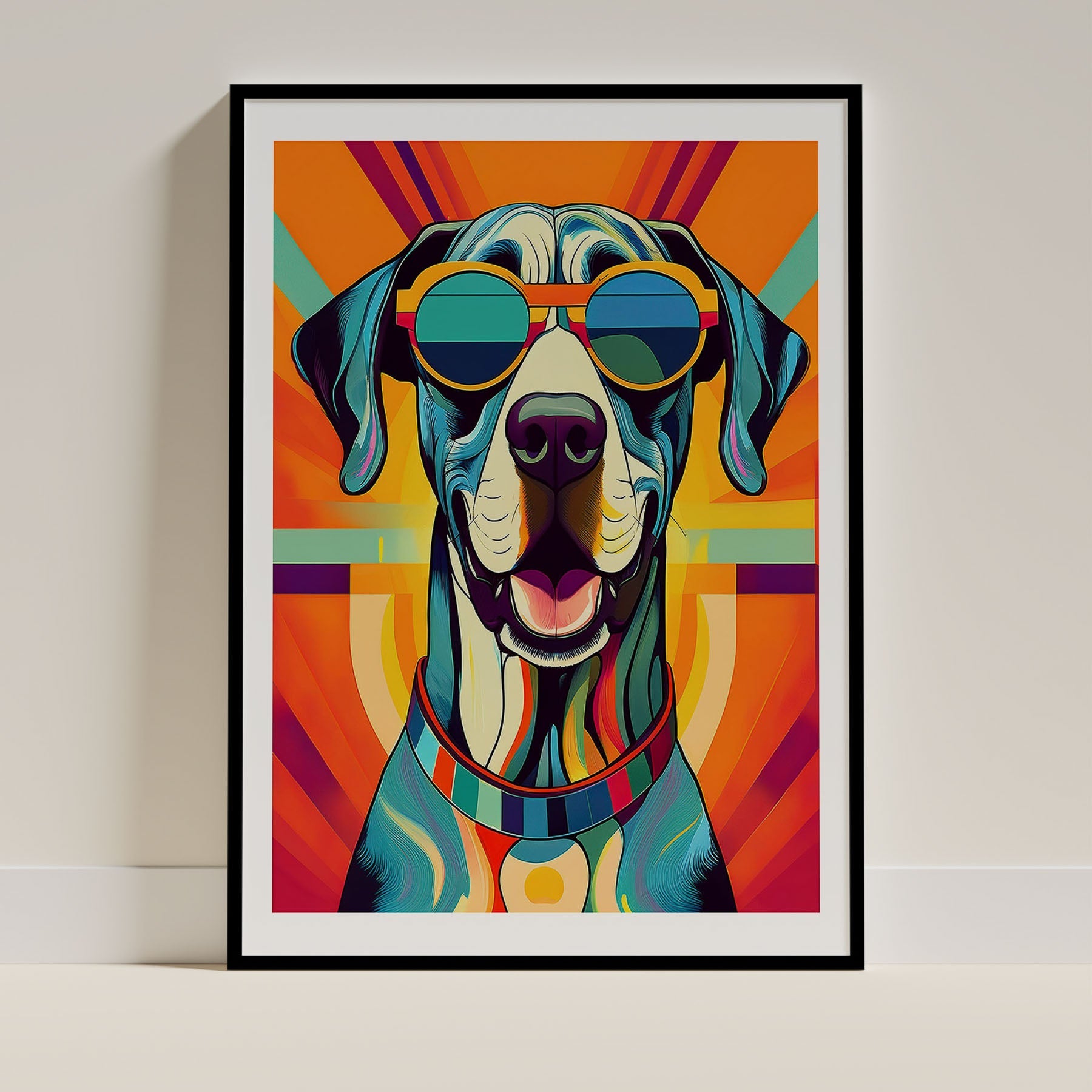 Great Dane In Colourful Sunnies 1 image 0