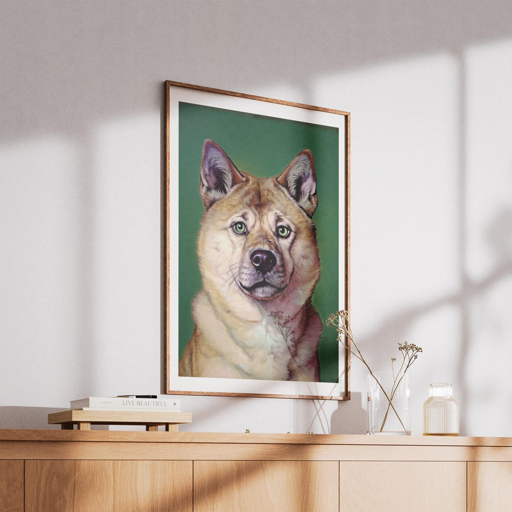 Akita Inu Green Painted Series image 5