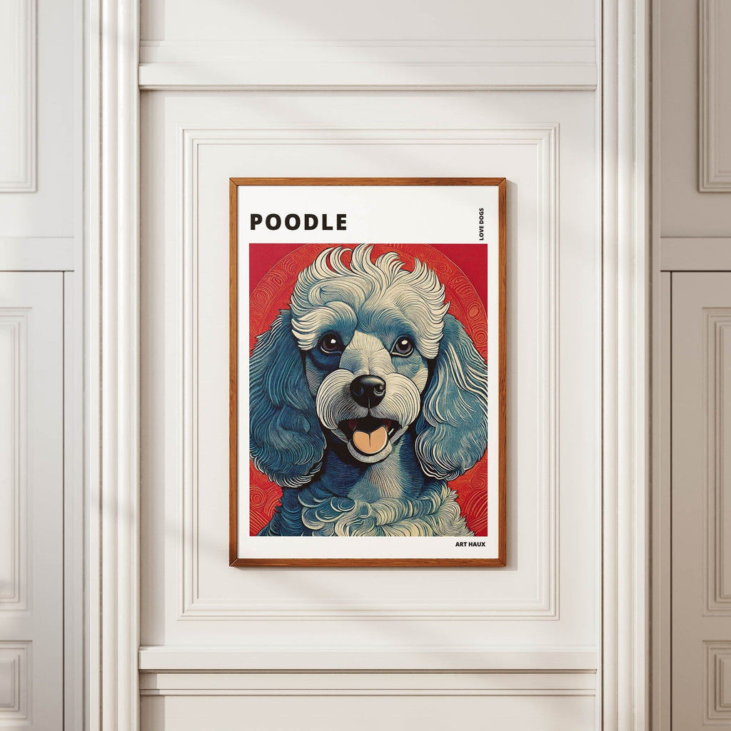 Poodle Hokusai Japanese Inspired Dog Series with Text image 3