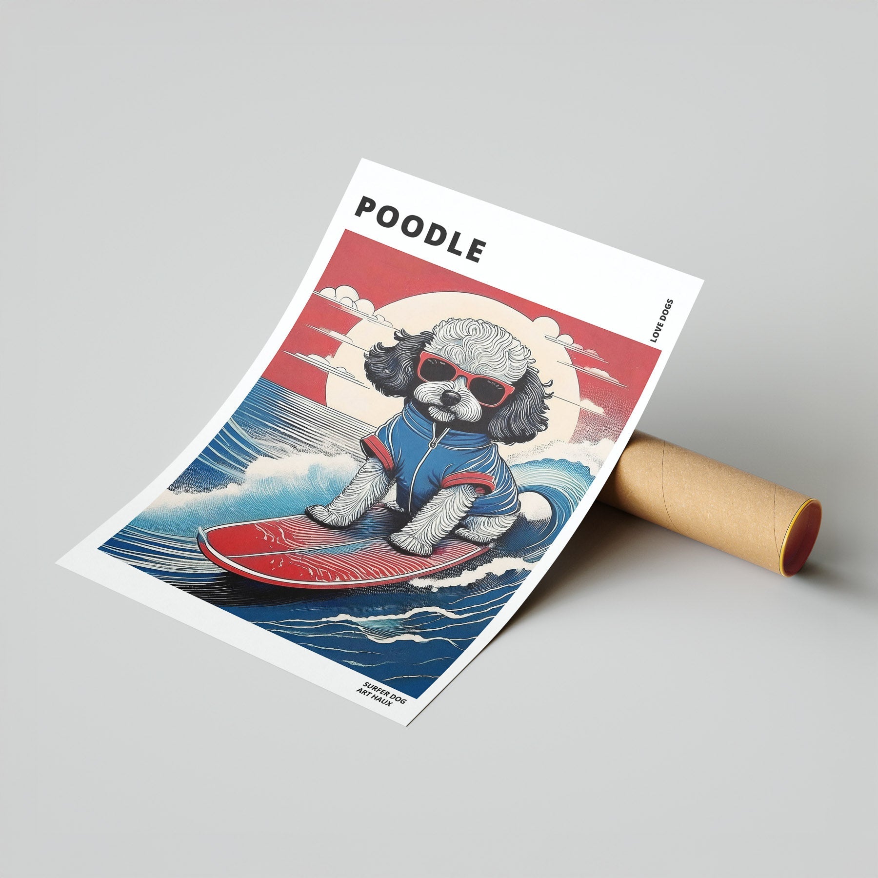 Poodle Hokosai Surfer Dogs 2 image 7