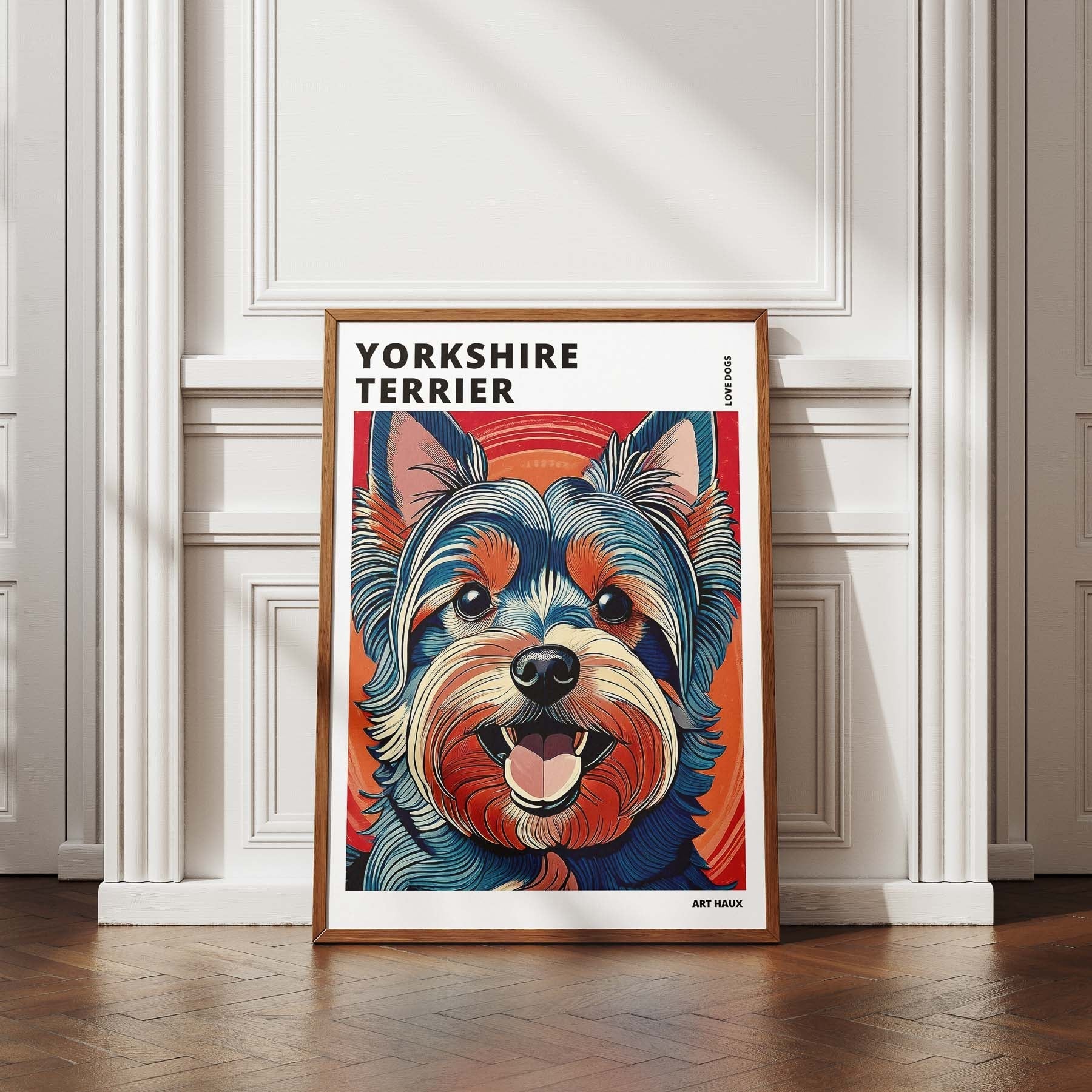 Yorkshire Terrier Hokusai Japanese Inspired Dog Series with Text image 4