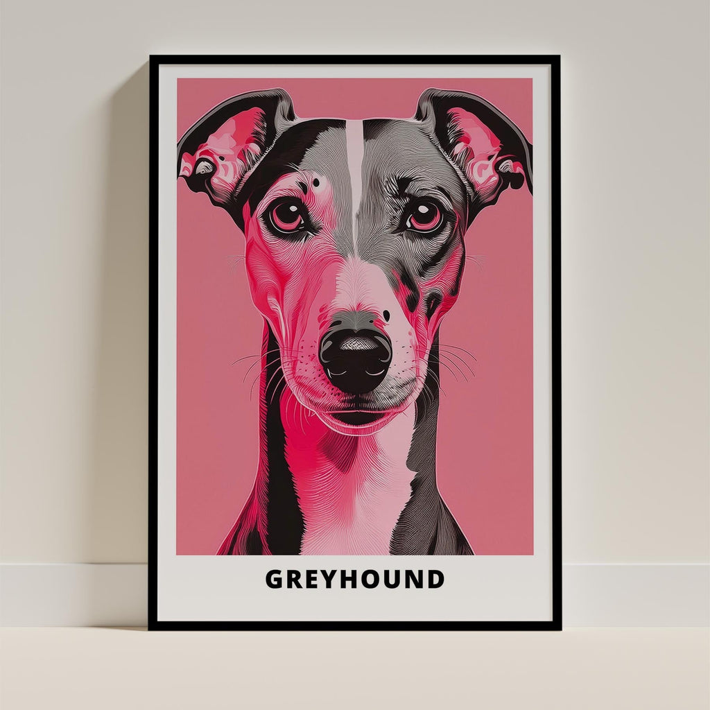 Greyhound Pink and Black Dog Series 1 image 0