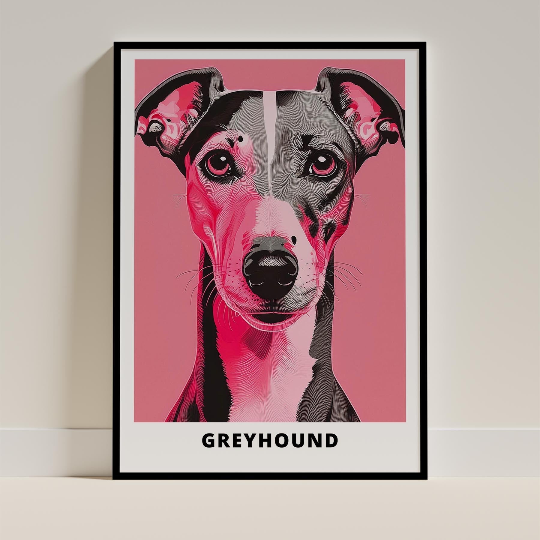 Greyhound Pink and Black Dog Series 1 image 0