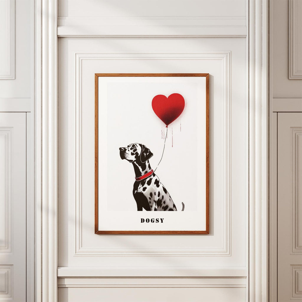Dalmatian DOGSY Series inspired by the Art of Banksy with text Dogsy image 3