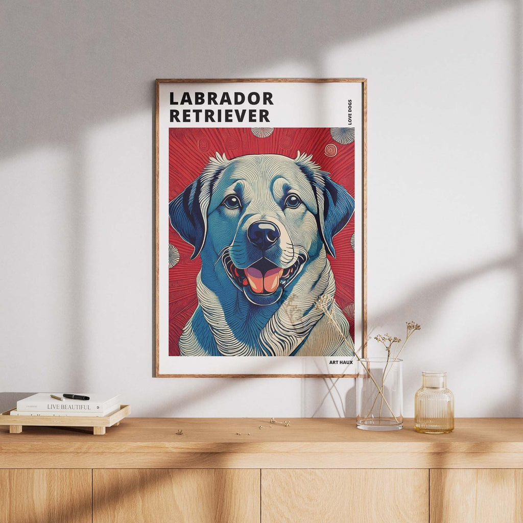 Labrador Retriever Hokusai Japanese Inspired Dog Series with Text image 7