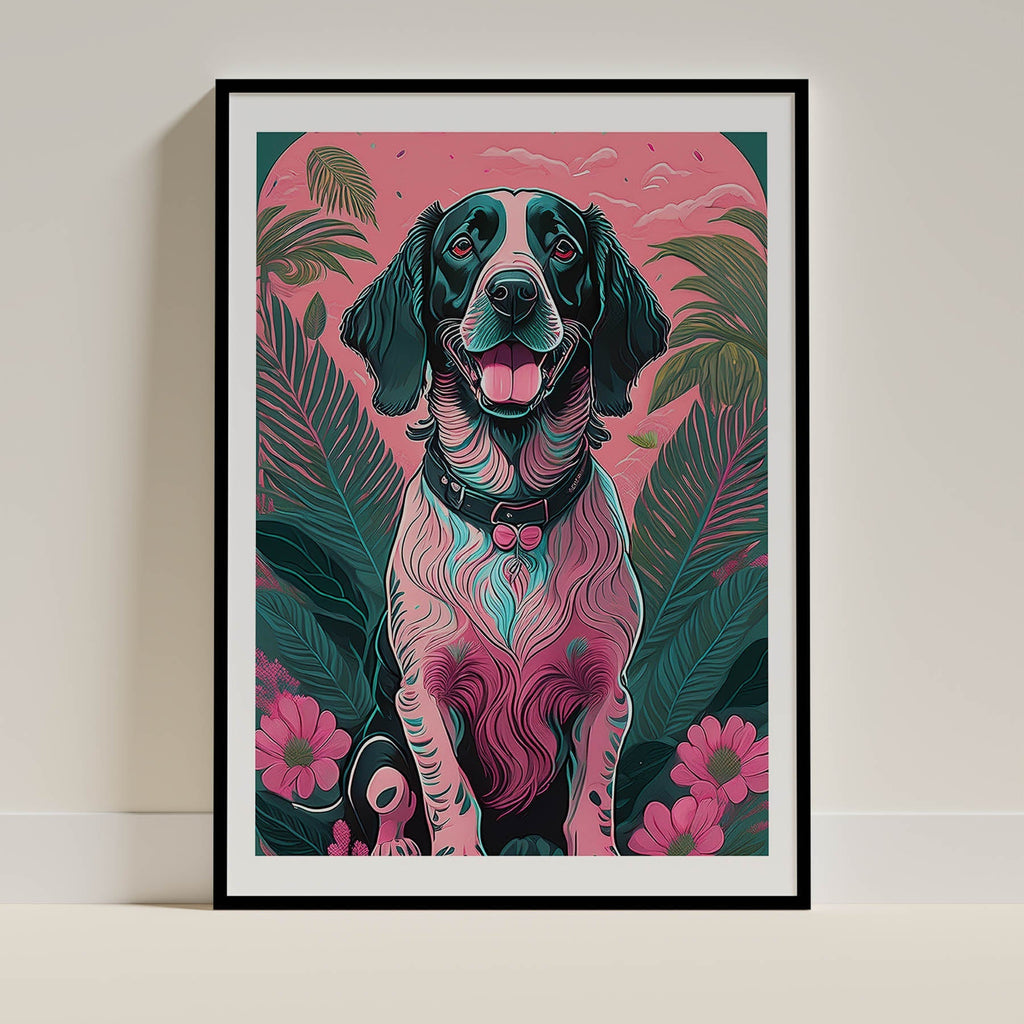 English Setter Flowery Dog image 0