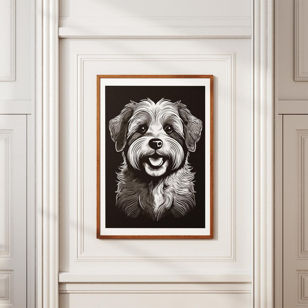 Havanese Line Dog Series in Black and White image 3