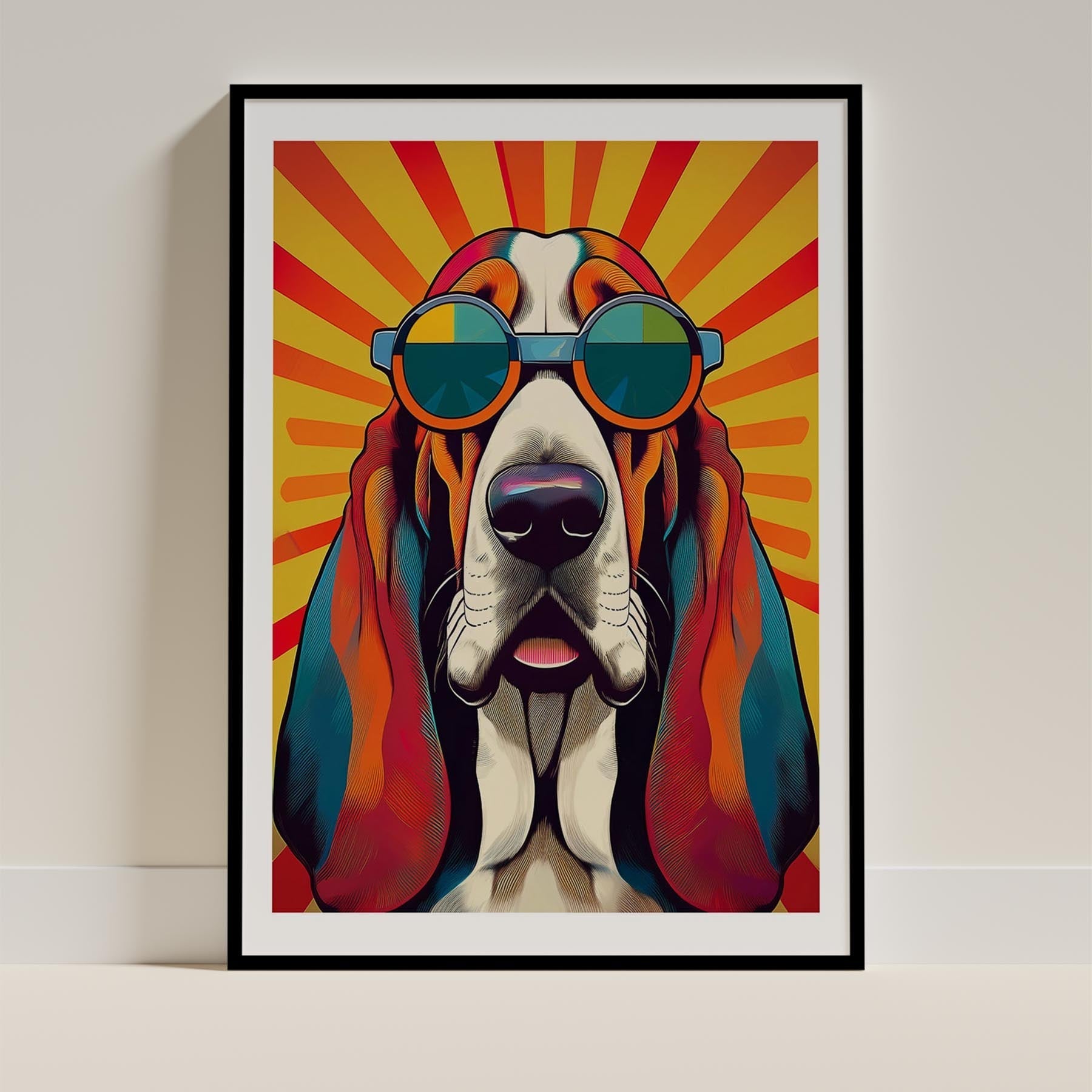 Basset Hound In Colourful Sunnies 1 image 11
