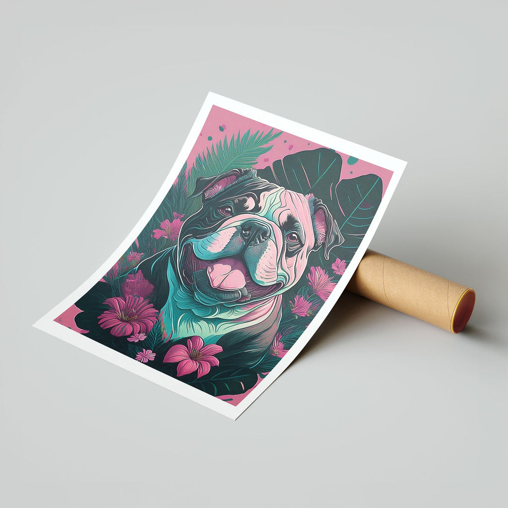 Bulldog 3 Flowery Dog image 7