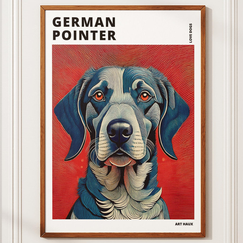 German Pointer Hokusai Japanese Inspired Dog Series with Text image 9