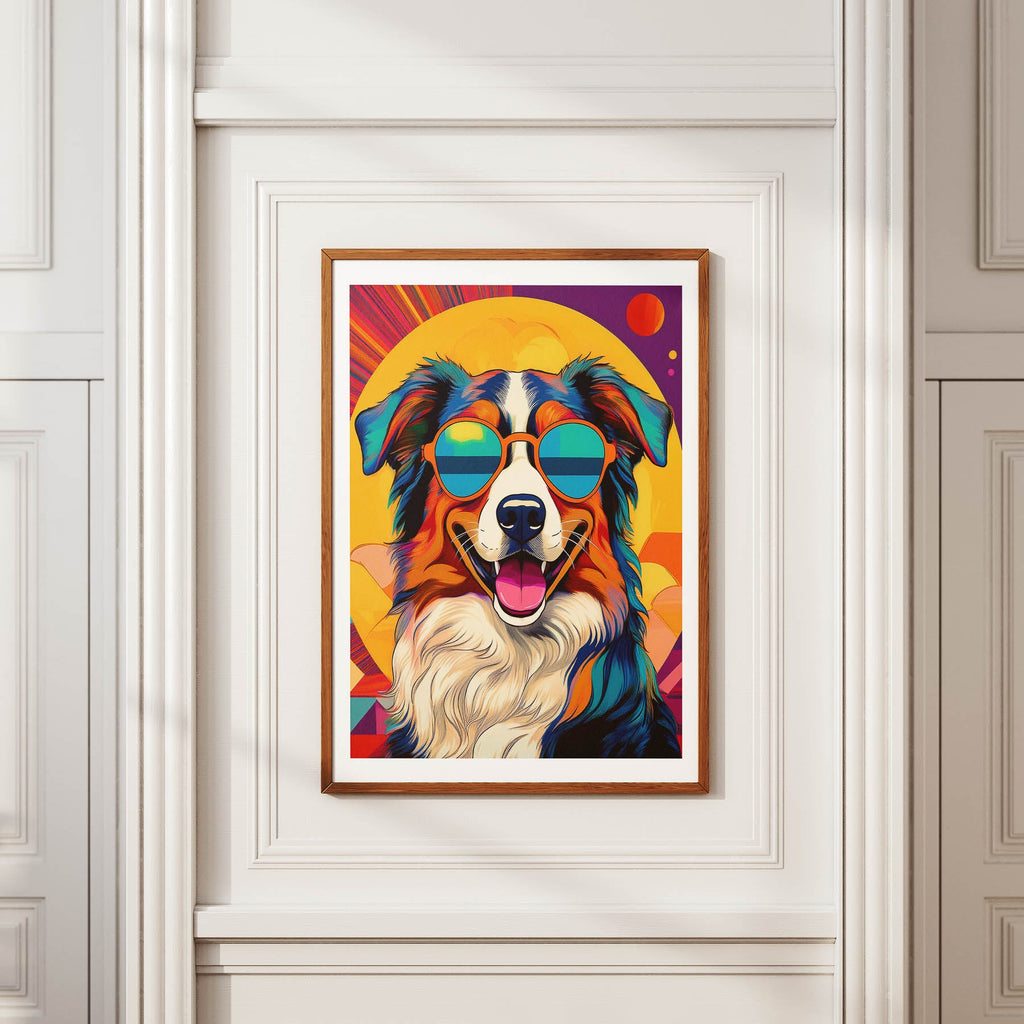 Australian Shepherd In Colourful Sunnies 2 image 2