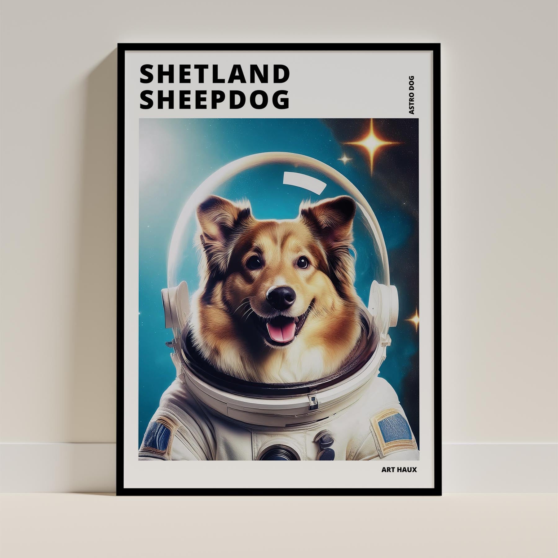 Shetland Sheepdog Astronaut Dog Series with Text Astro Dog image 11