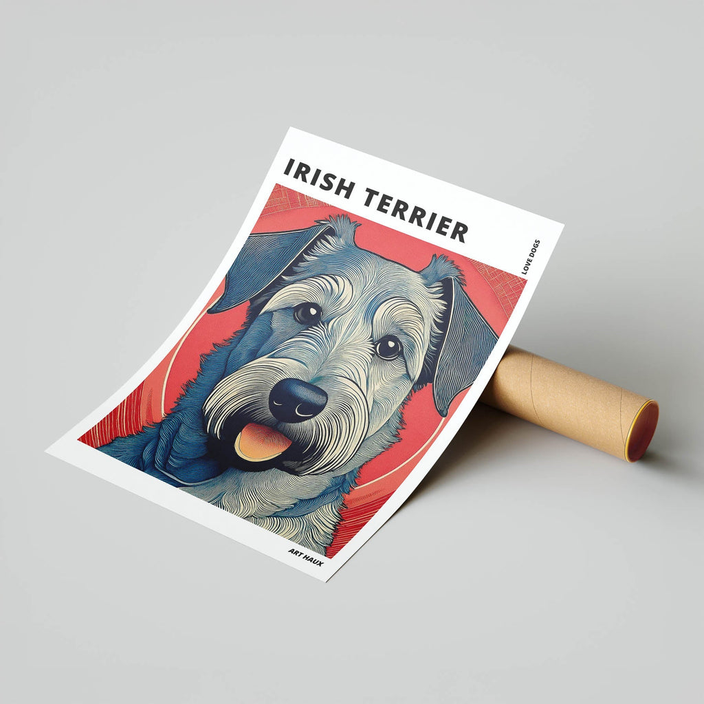 Irish Setter Hokusai Japanese Inspired Dog Series with Text image 6