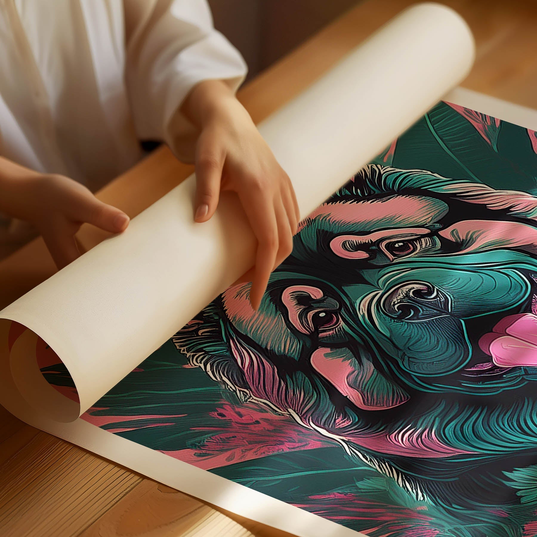 Chow Chow Flowery Dog image 1