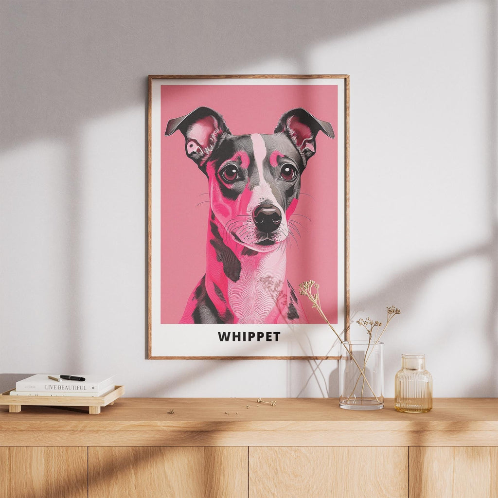 Whippet Pink and Black Dog Series 1 image 8