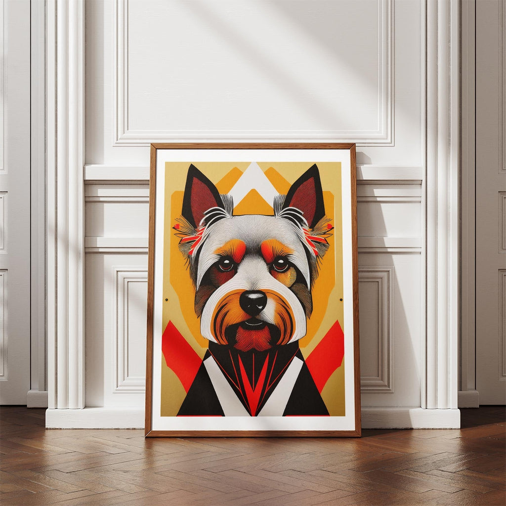 Yorkshire Terrier Geometric Orange Series image 4