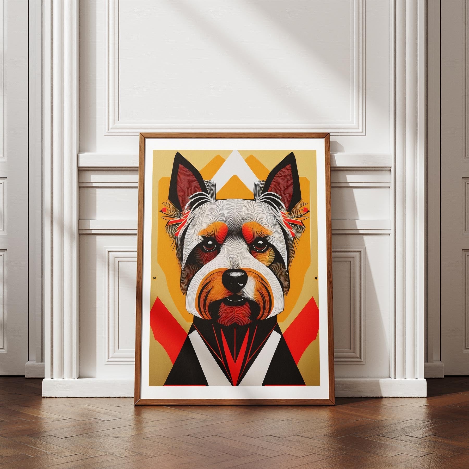 Yorkshire Terrier Geometric Orange Series image 4