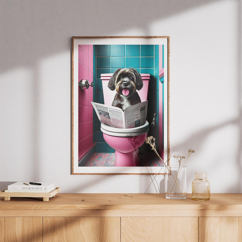 Moodle Toilet Dogs PInk and Turquise image 8