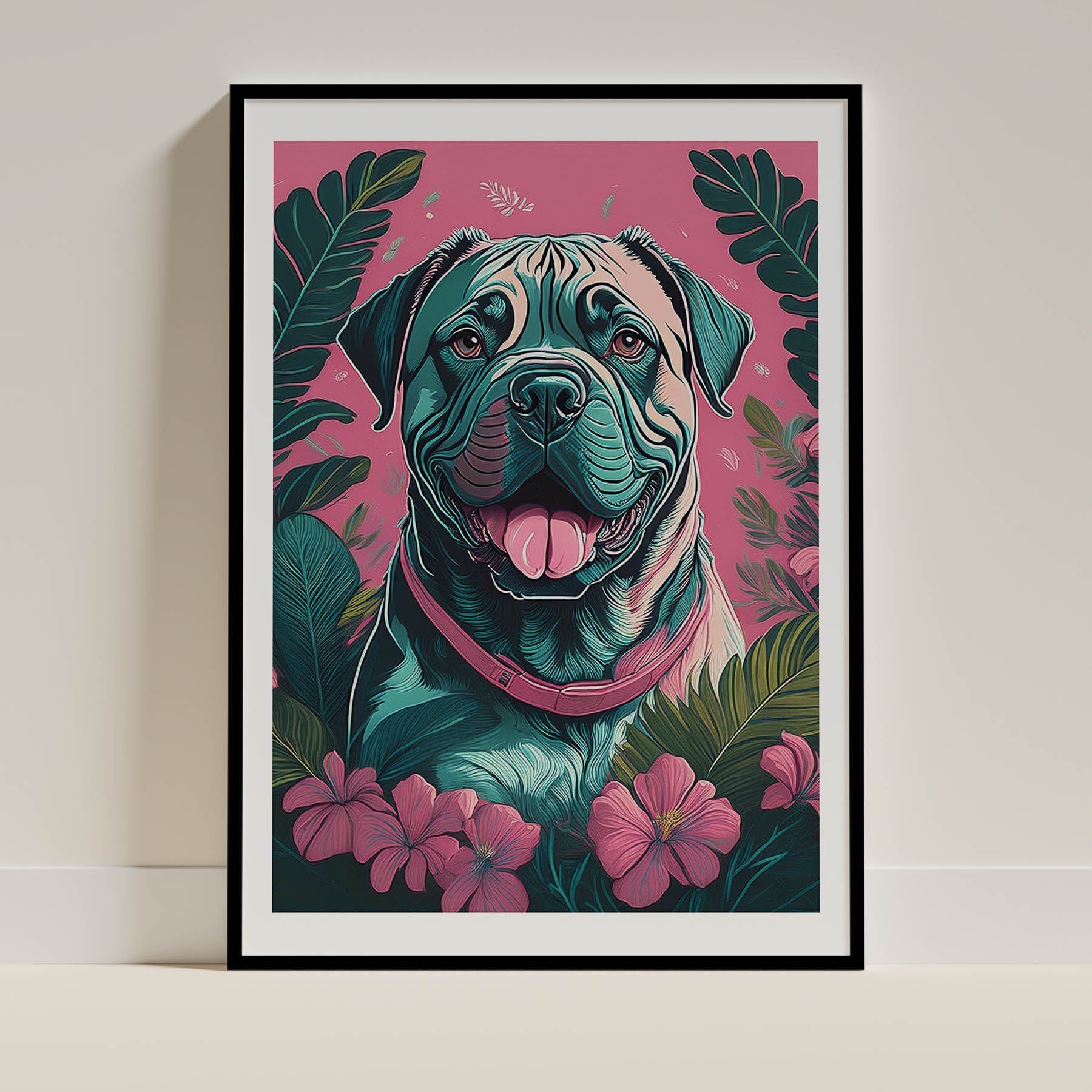Bullmastiff Flowery Dog image 0